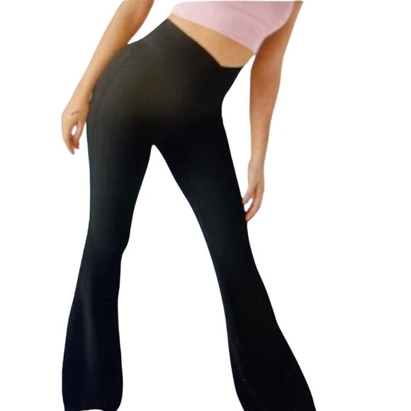 HALARA Pants - High Waisted Crossover Straight Leg Yoga Leggings Black  Varies NWT